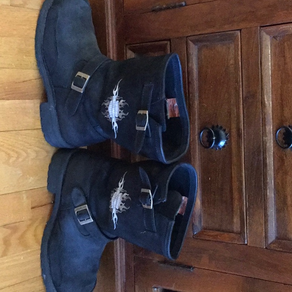 Men’s Harley Davidson Black Leather Boots 11.5